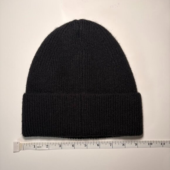 Club Monaco Black Cashmere Hat with Sequin Embellishments, OS - Picture 3 of 3